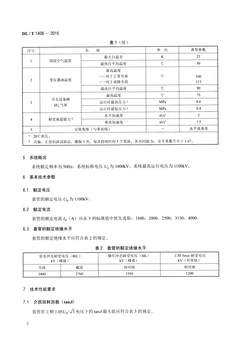 DLT1408-2015 1000kV交流系统用油&mdash;六氟化硫套管技术规范.pdf 第5页