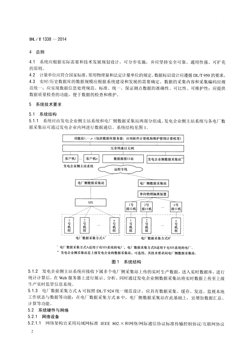 DLT1338-2014 发电企业生产实时监管信息系统技术条件.pdf 第5页