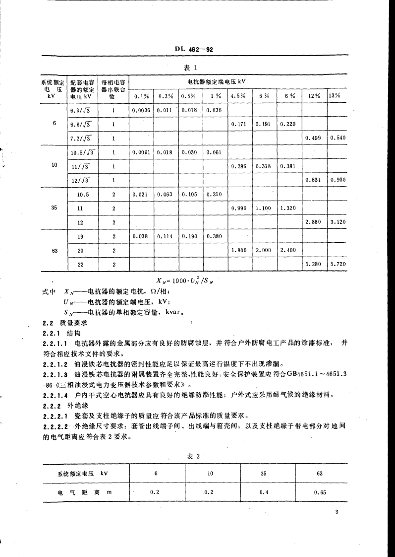 DL462-1992 高压并联电容器用串联电抗器技术规范.pdf 第5页