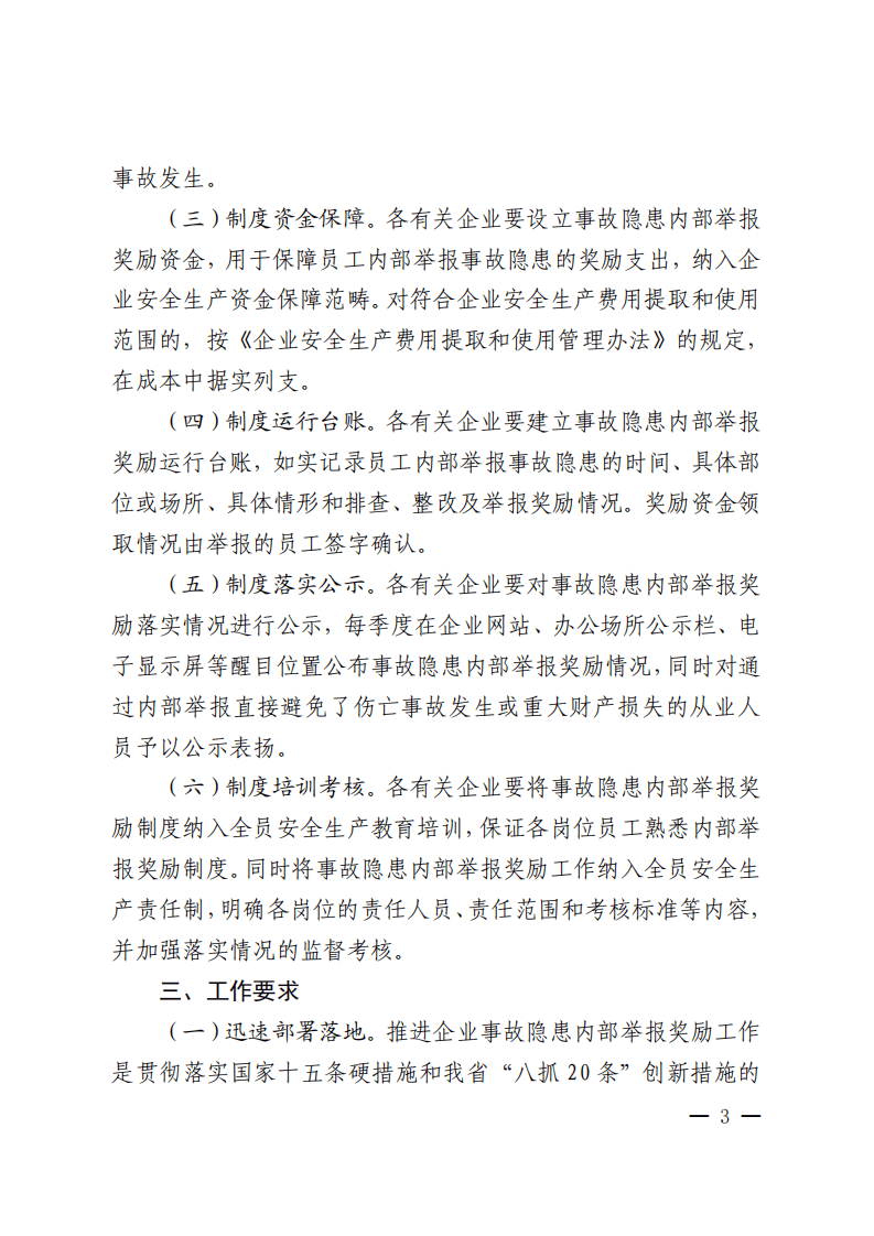 鲁安办发〔2023〕11号关于推行企业事故隐患内部举报奖励制度的通知.pdf 第3页