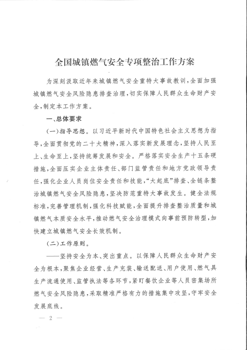 全国城镇燃气安全专项整治工作方案.pdf 第2页