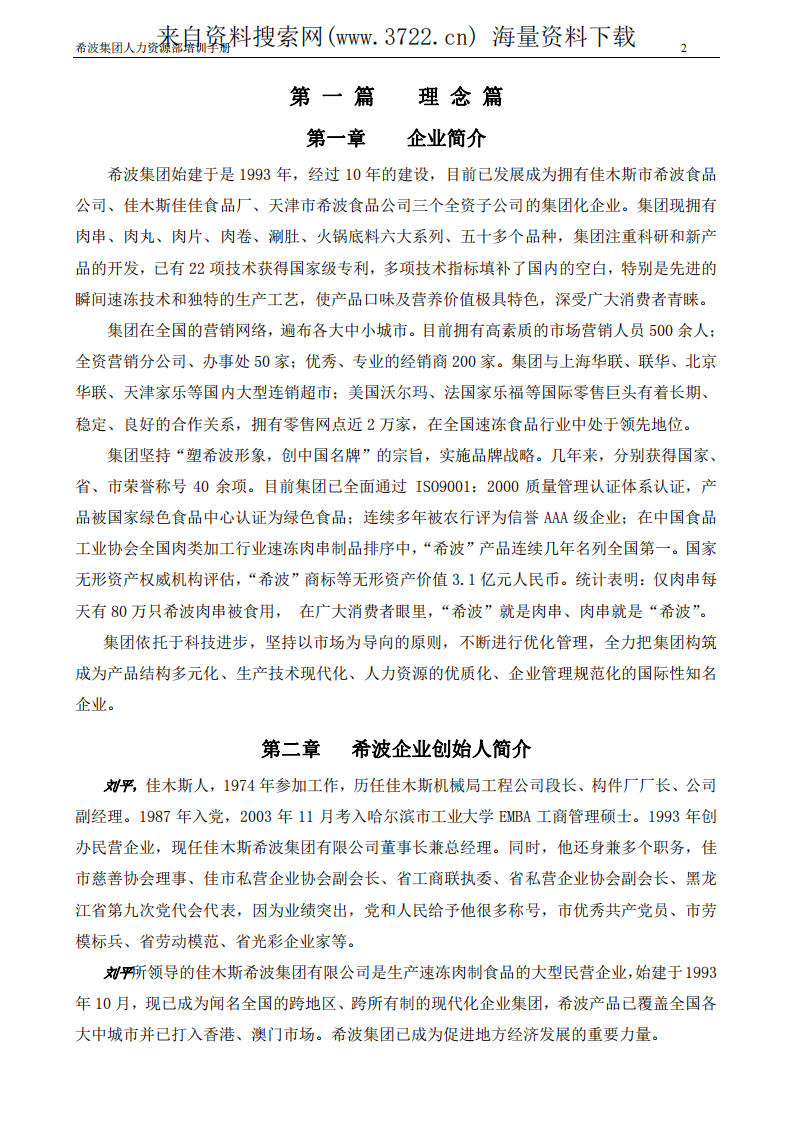 某某食品集团人力资源部培训手册（PDF 63页）.pdf 第3页