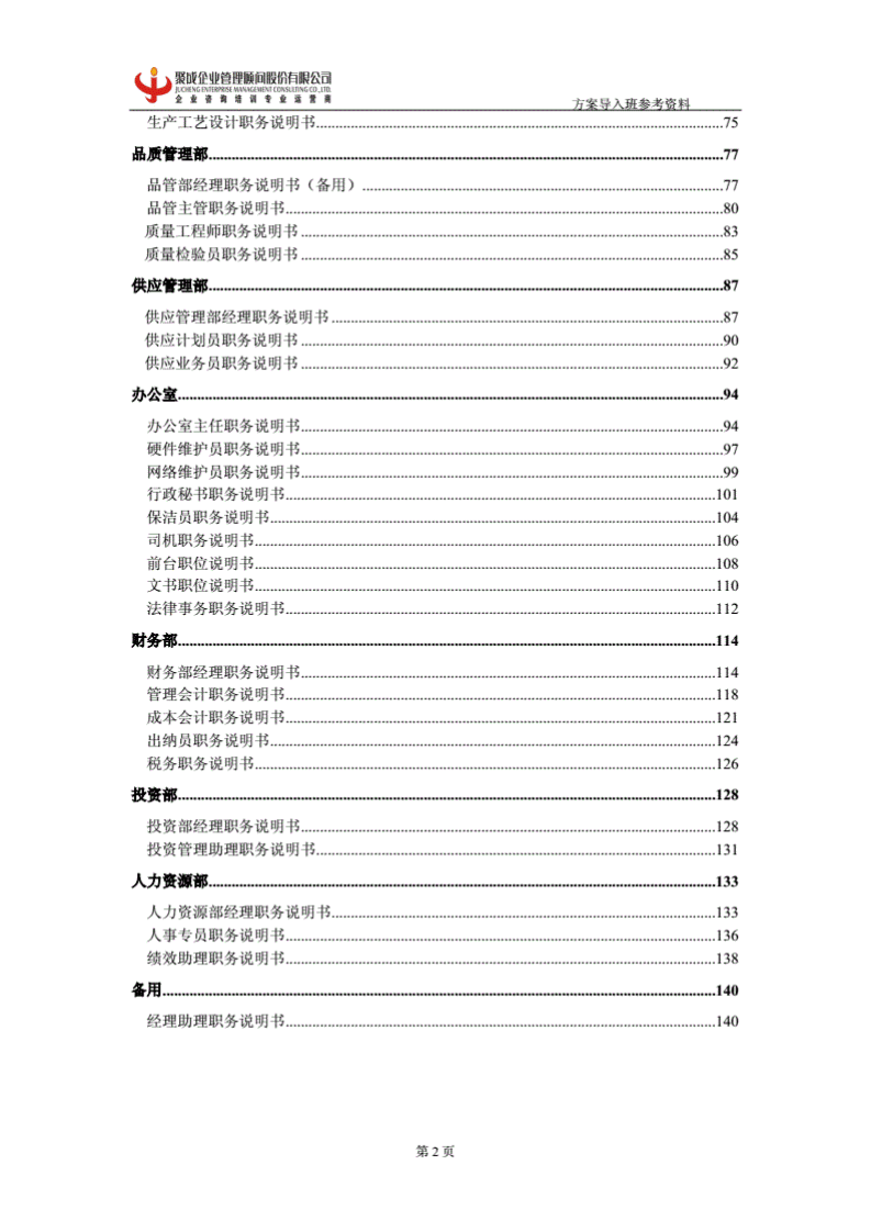 岗位职责说明书汇编大全.pdf 第3页