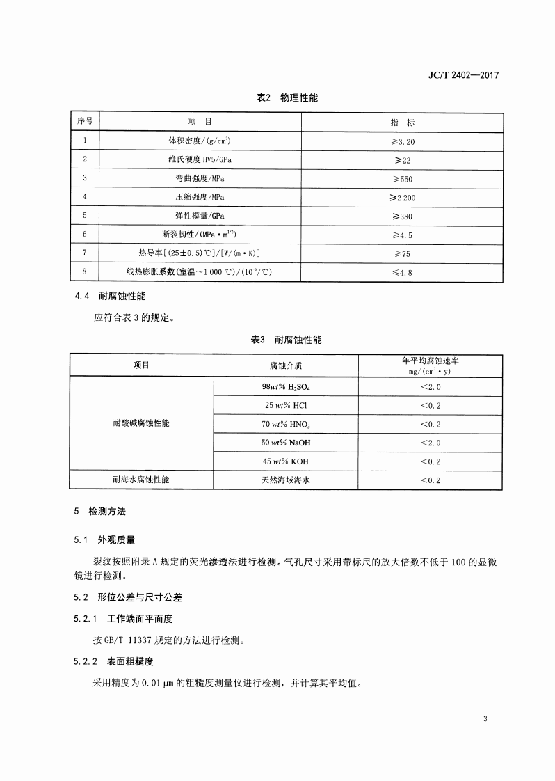 JCT2402-2017 船舶用液相烧结碳化硅陶瓷密封环.pdf 第5页