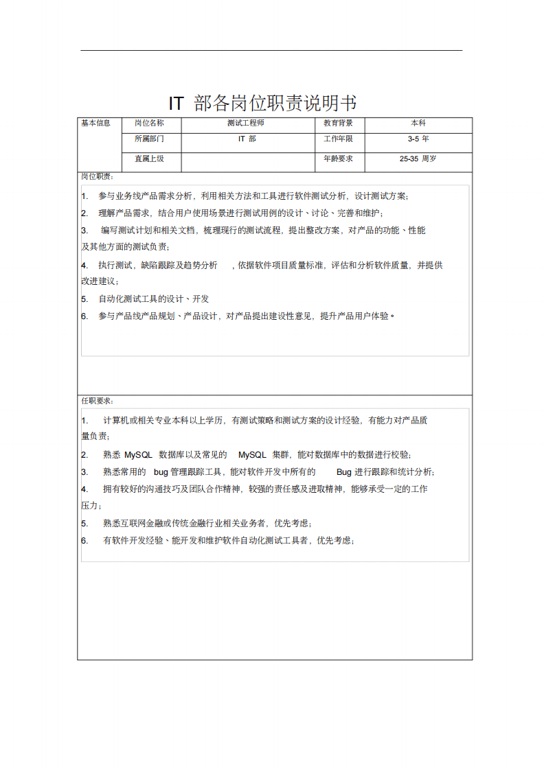 IT部岗位说明书资料.pdf 第3页