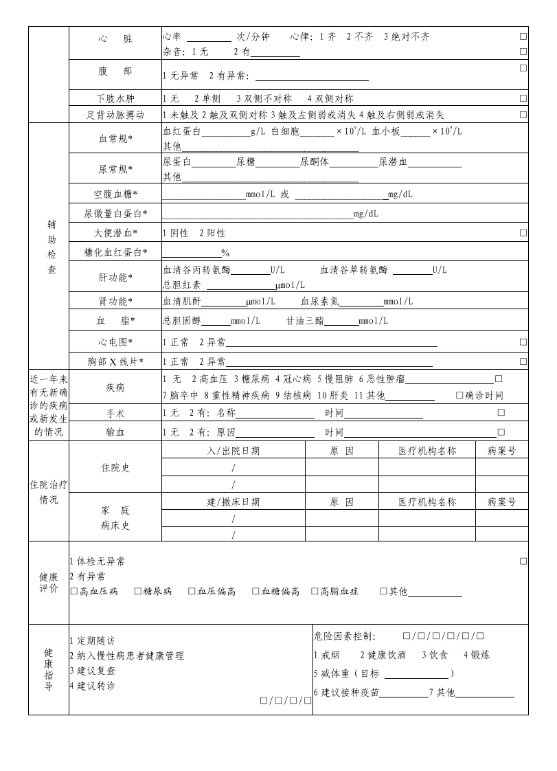 健康年度体检表2015.pdf 第2页