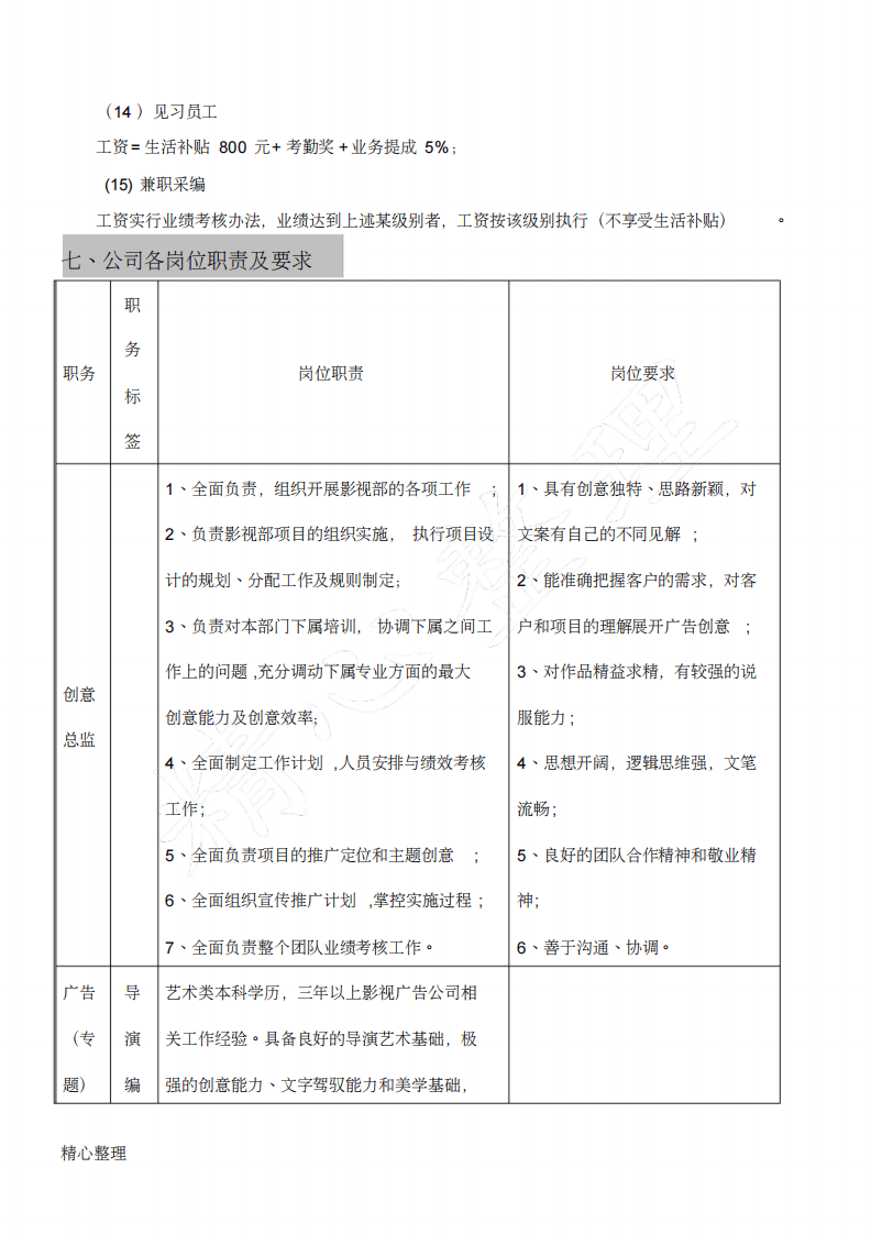 影视文化传播公司组织结构及薪酬方法.pdf 第4页