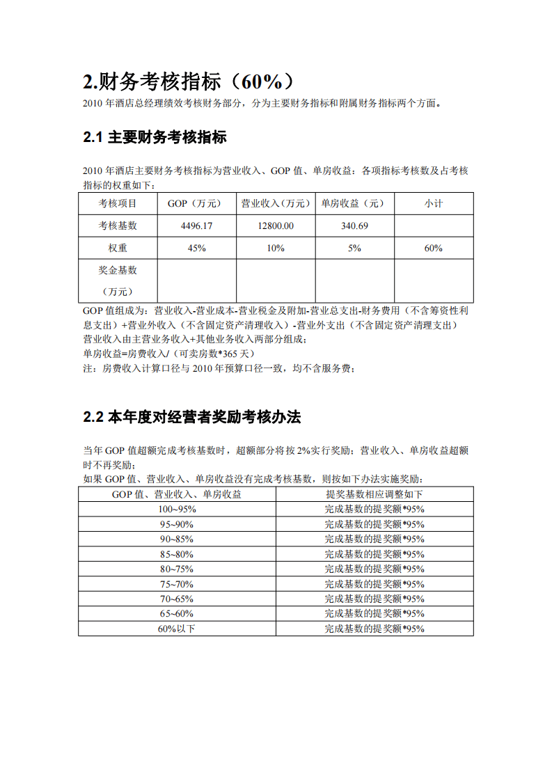 酒店总经理年度绩效考核方案.pdf 第3页