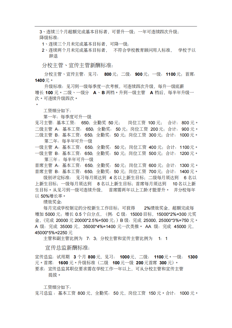 教育培训机构行政部薪酬体系.pdf 第2页
