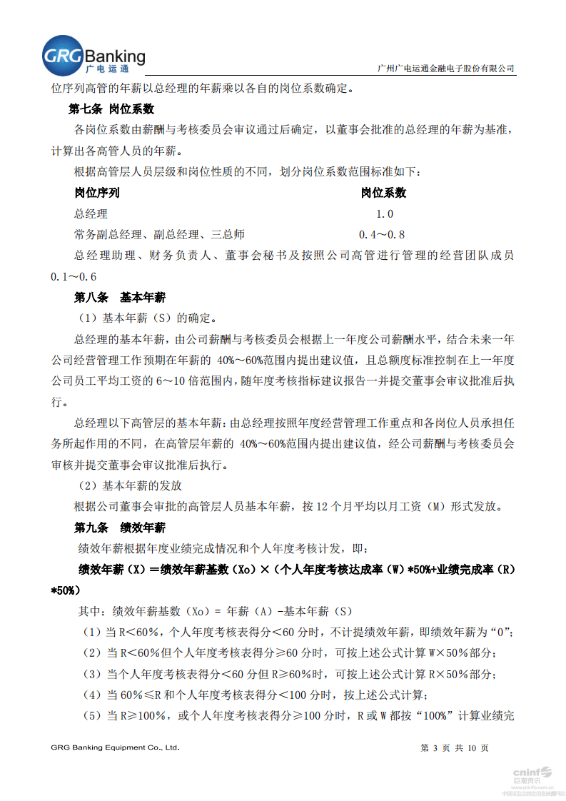 高管层年度业绩考核与薪酬管理办法-广电运通GRGBanking.pdf 第3页