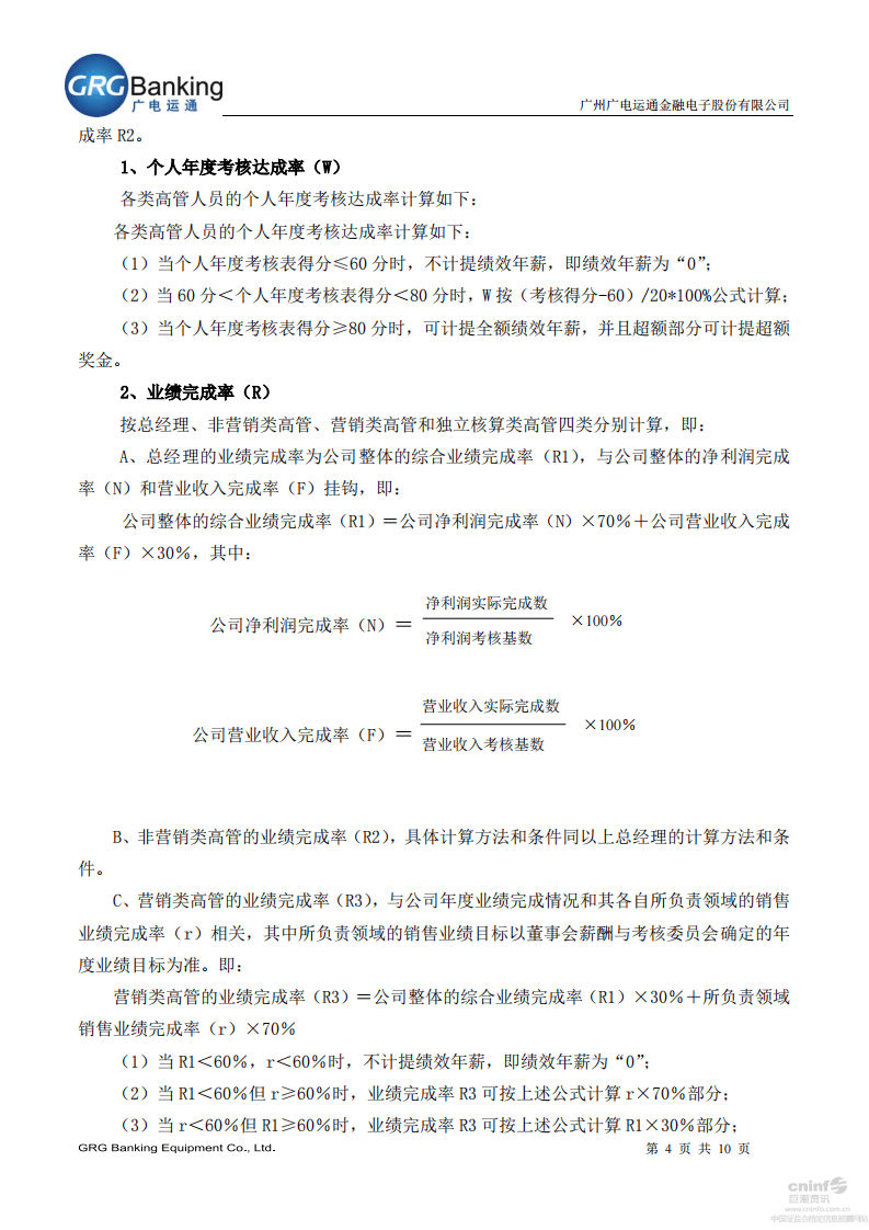 高管层年度业绩考核与薪酬管理办法-广电运通GRGBanking.pdf 第4页