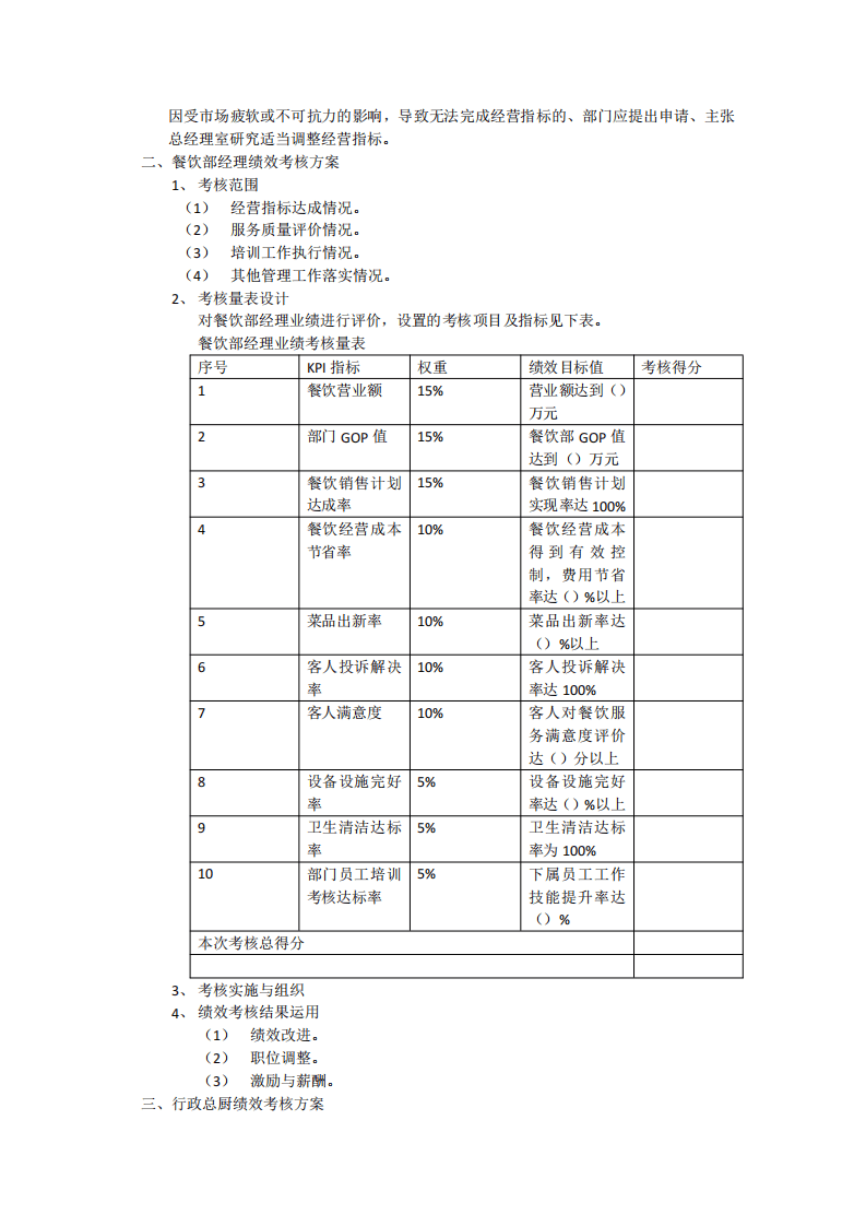 厨师长绩效考核方案 (1).pdf 第3页