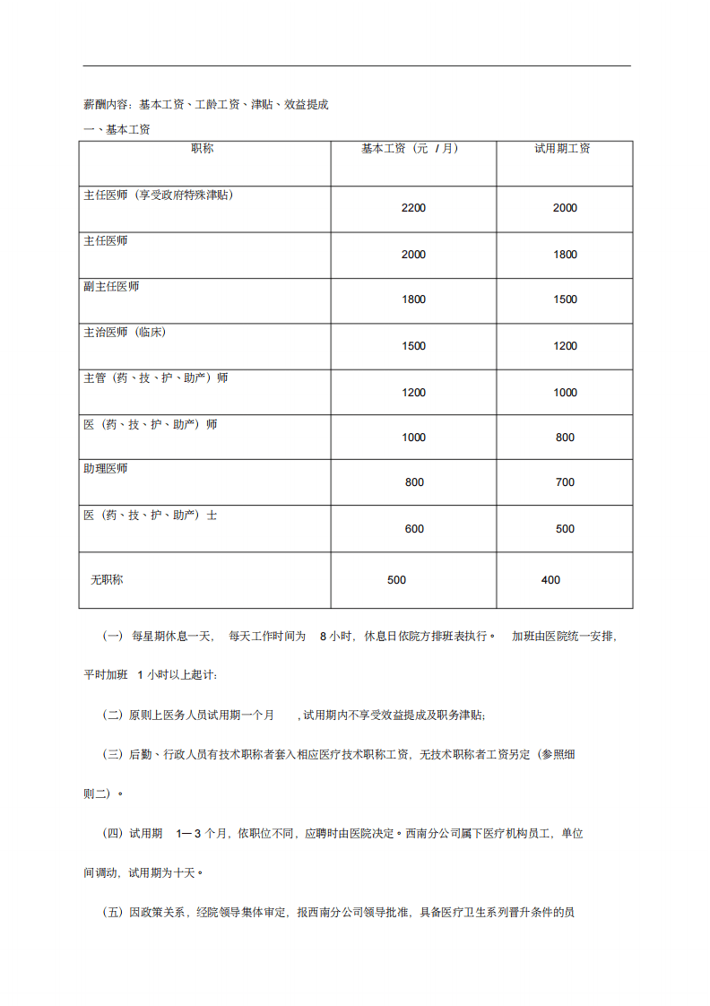2019年医院员工薪酬制度实施方案.pdf 第2页