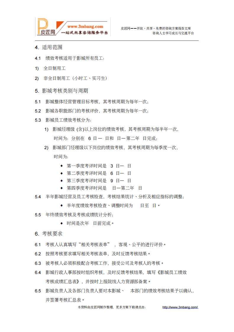 《万达电影院线股份有限公司影城绩效考核手册》总册(人力资源部).pdf 第5页