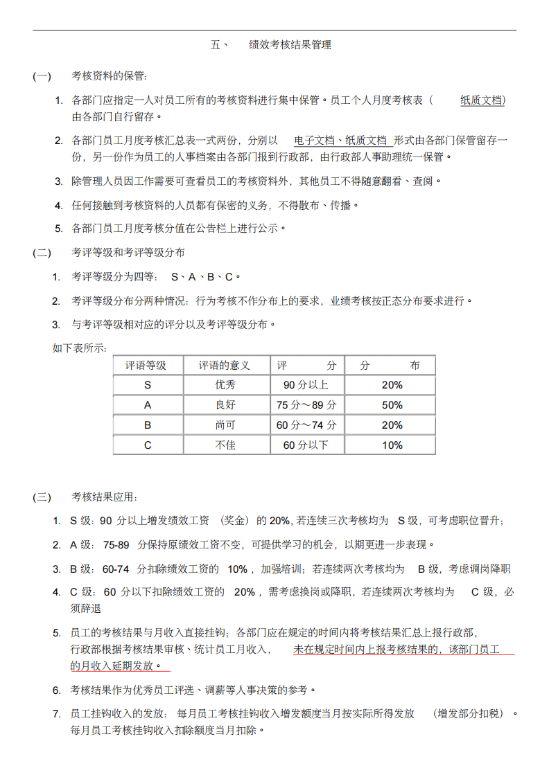 魔方传媒公司绩效考核管理制度(初稿稿).pdf 第4页