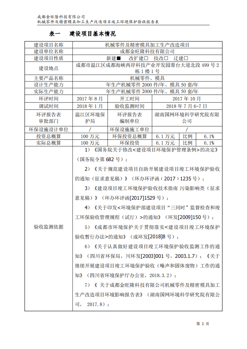 机械零件及精密模具制造项目验收废水废气部分.pdf 第3页