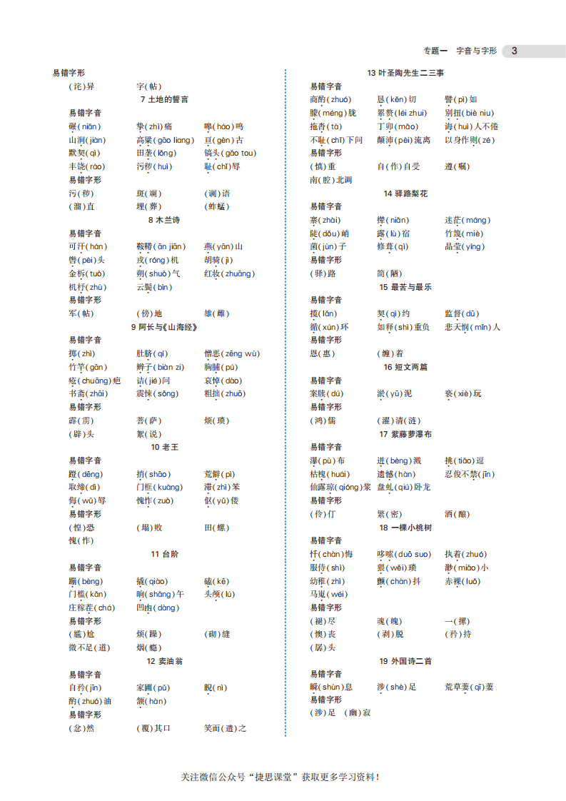 中考语文总复习专题知识要点.pdf 第3页