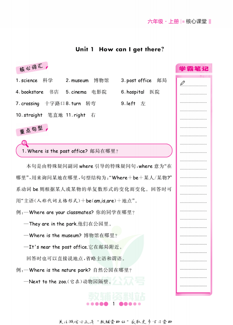 六年级上册英语人教PEP版知识清单.pdf 第2页