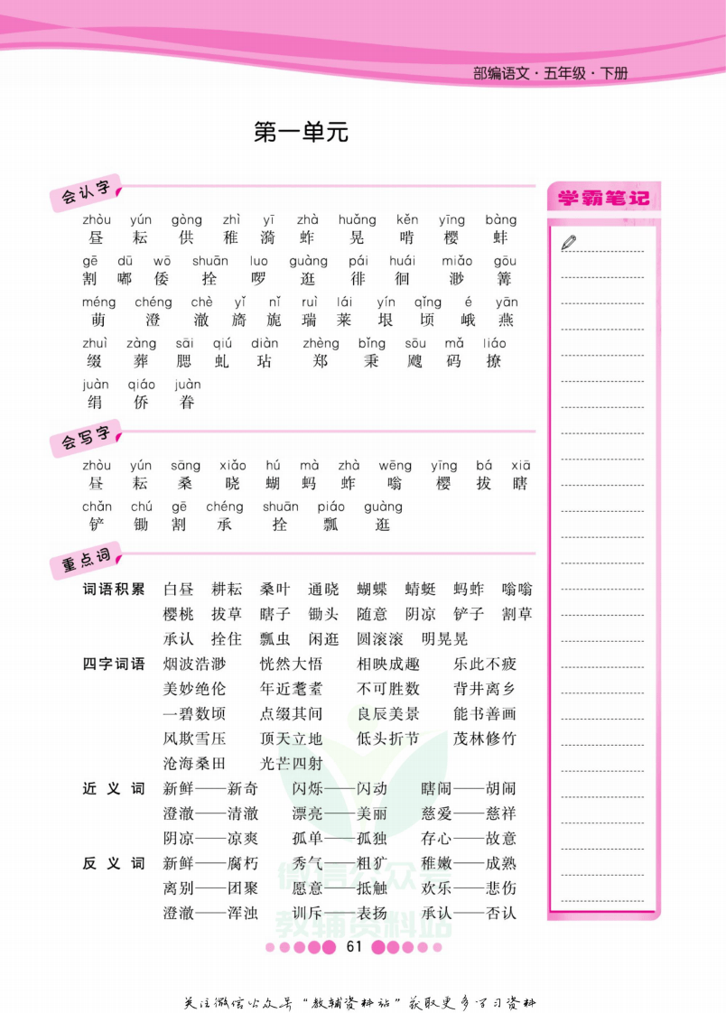 五年级下册语文部编版知识清单.pdf 第2页