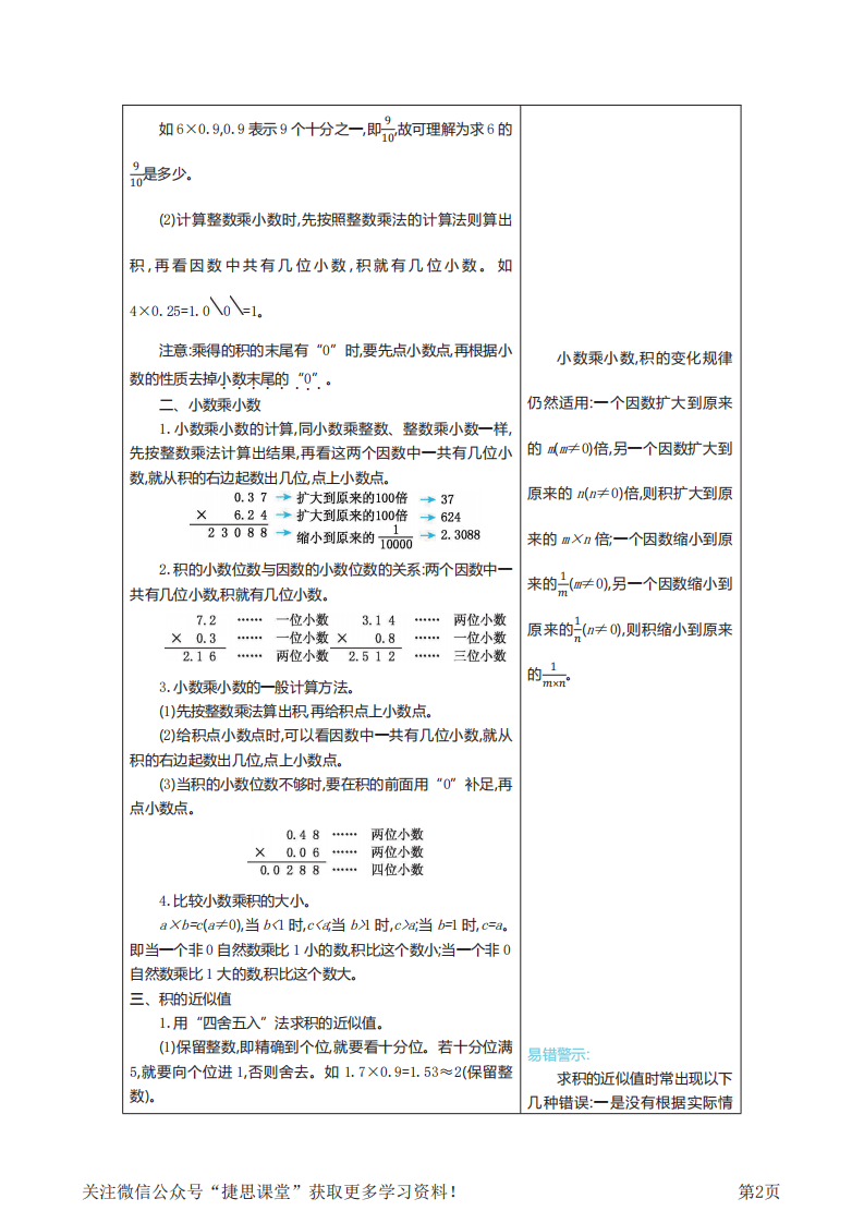 五年级上册数学青岛六三制知识要点.pdf 第2页