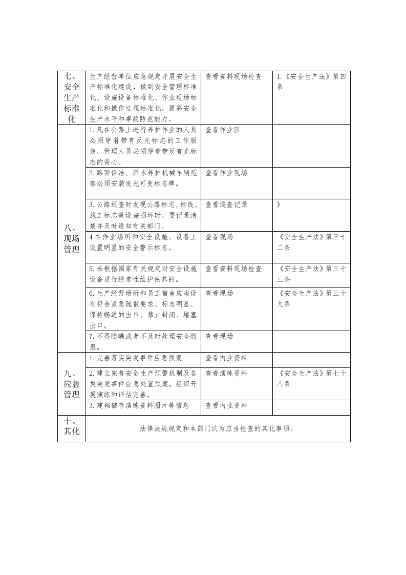 河南省公路安全生产检查表.docx 第3页