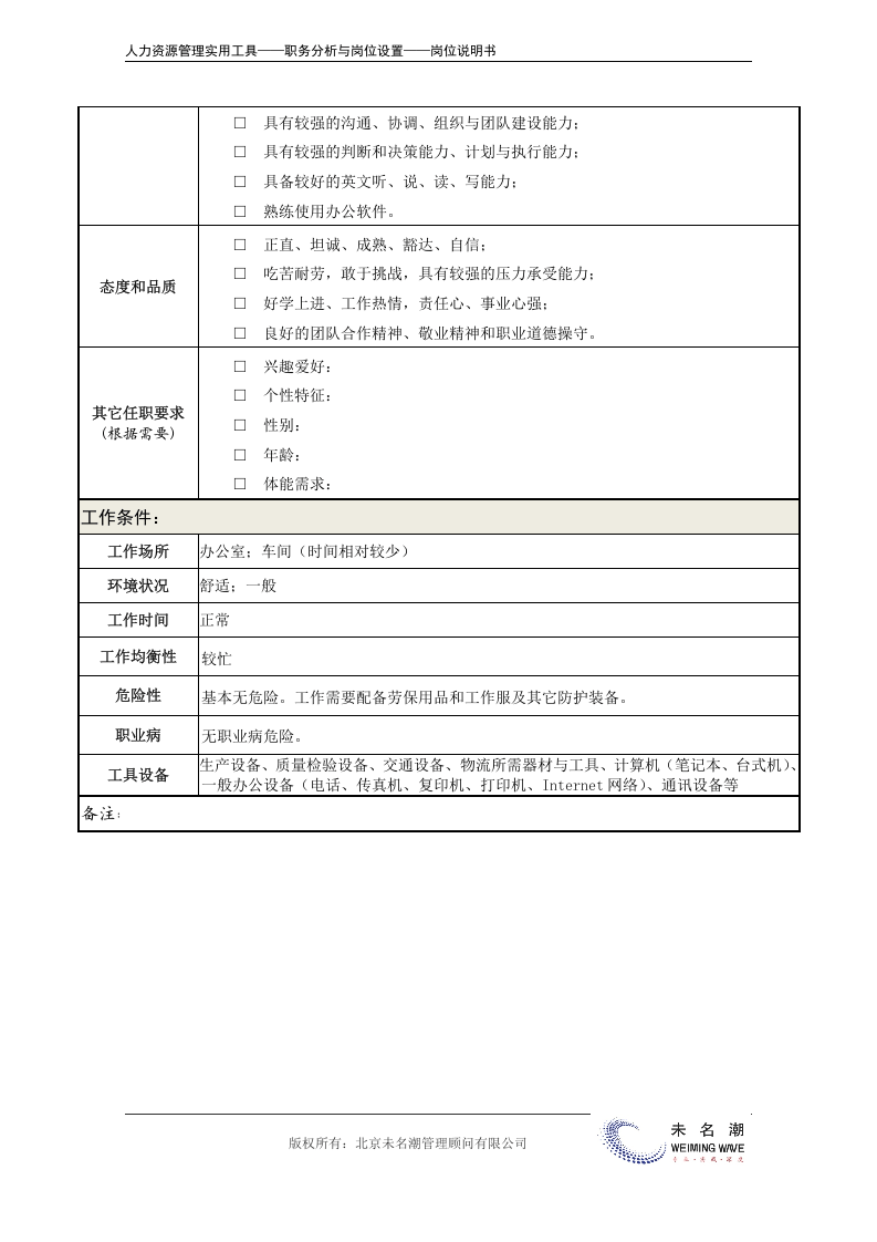 8-岗位说明书：采购员.docx 第5页