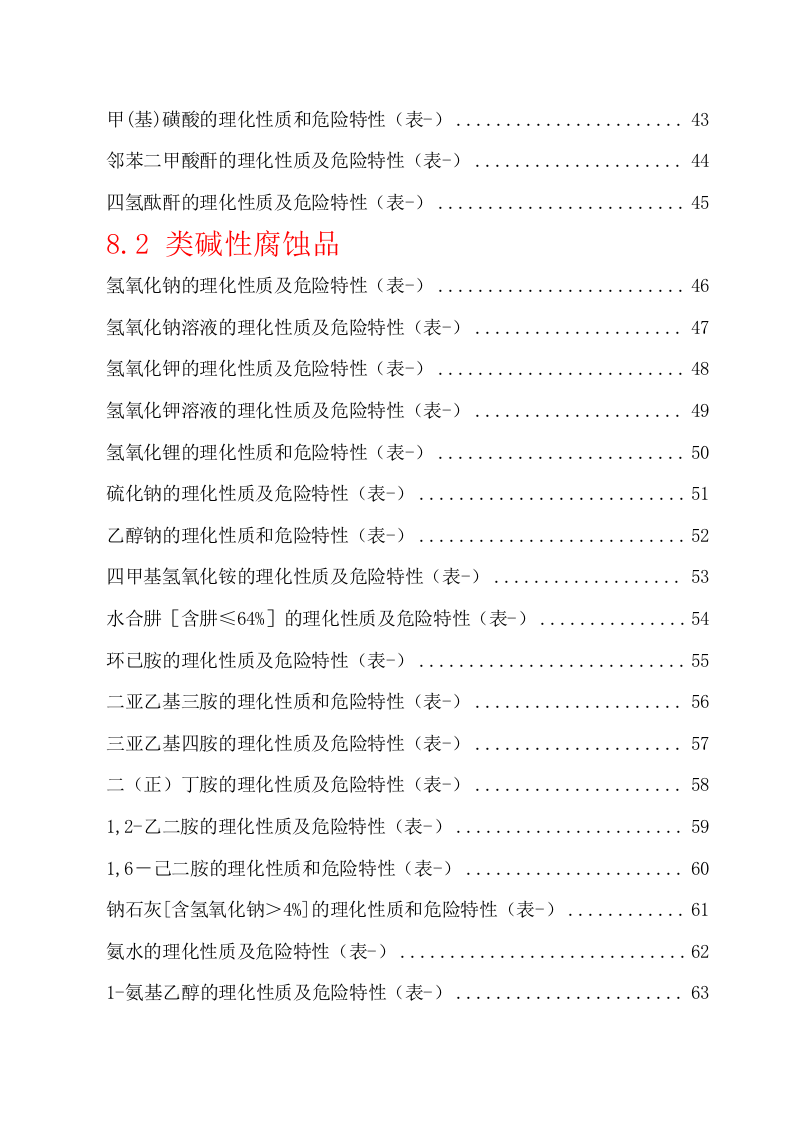 危险化学品特性表汇编（腐蚀品，87页）.docx 第3页