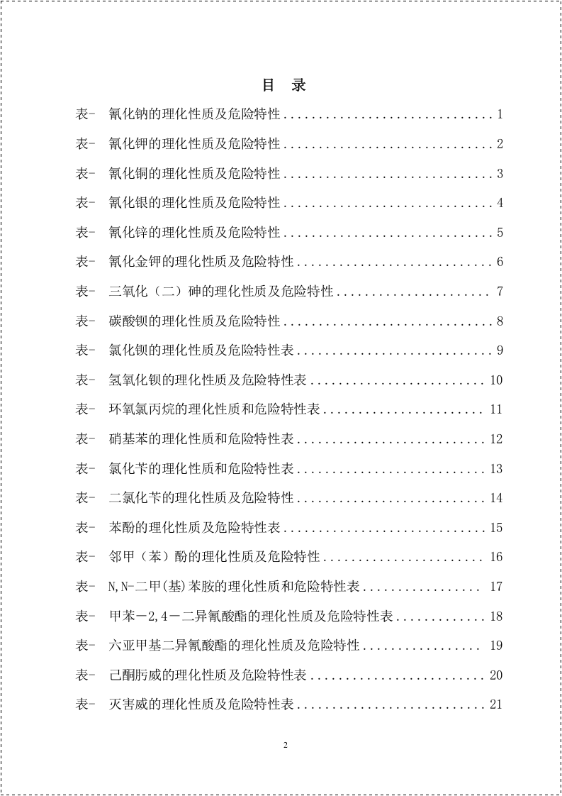 危险化学品特性表汇编（化合物，95页）.docx 第2页