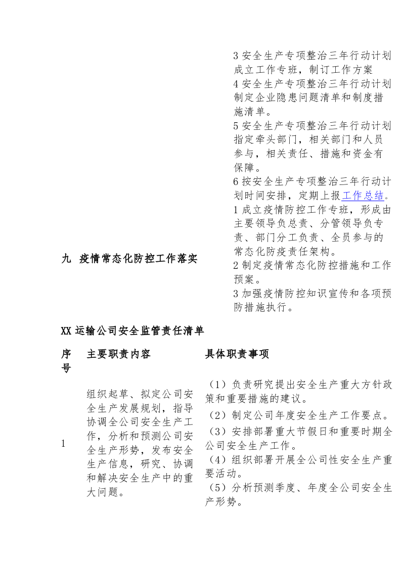 运输公司安全生产专项整治三年行动计划检查责任清单.docx 第4页