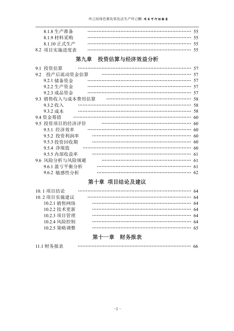 化氧化法生产环己酮 项目可行性报告.doc 第5页