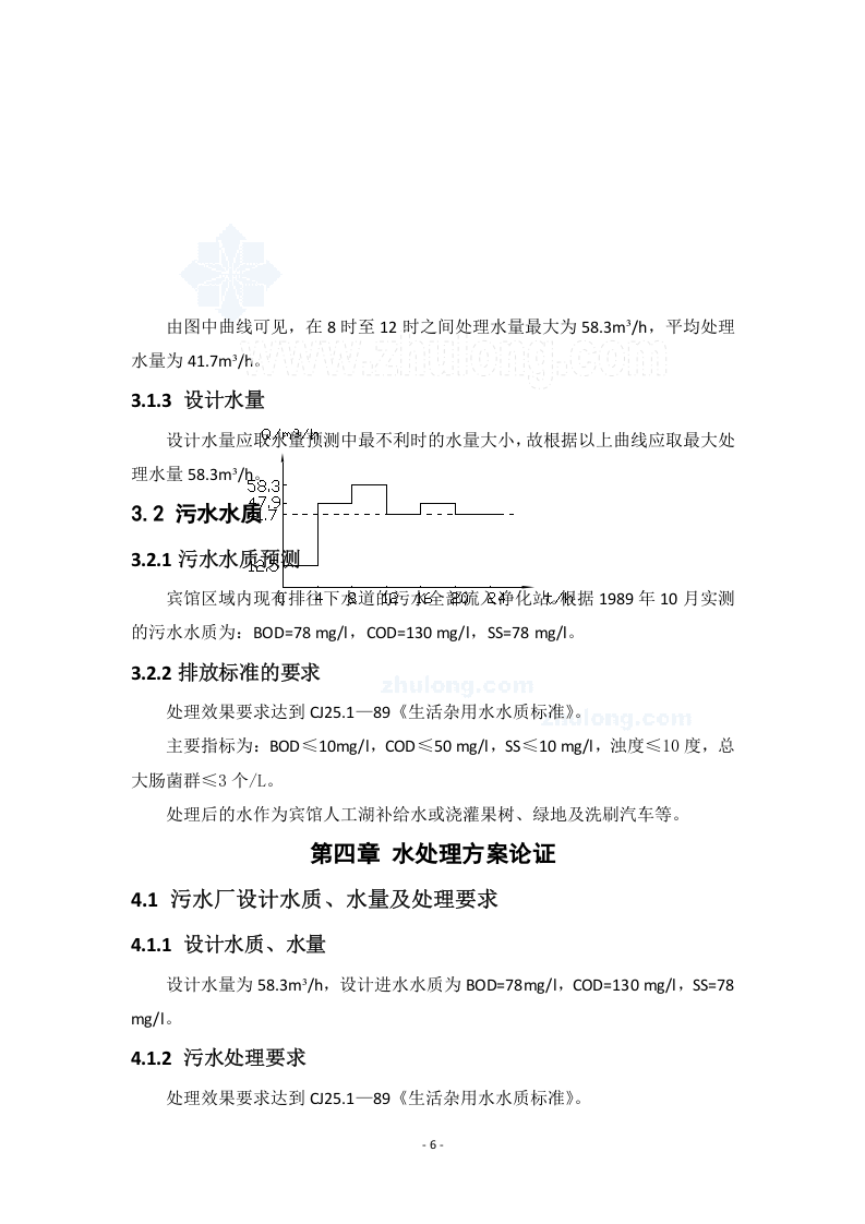 济南市某宾馆污水处理回用站可行性研究报告_secret.doc 第6页