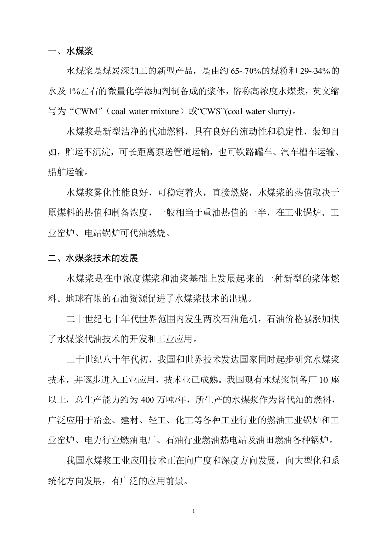 水煤浆应用技术可行性报告.doc 第2页