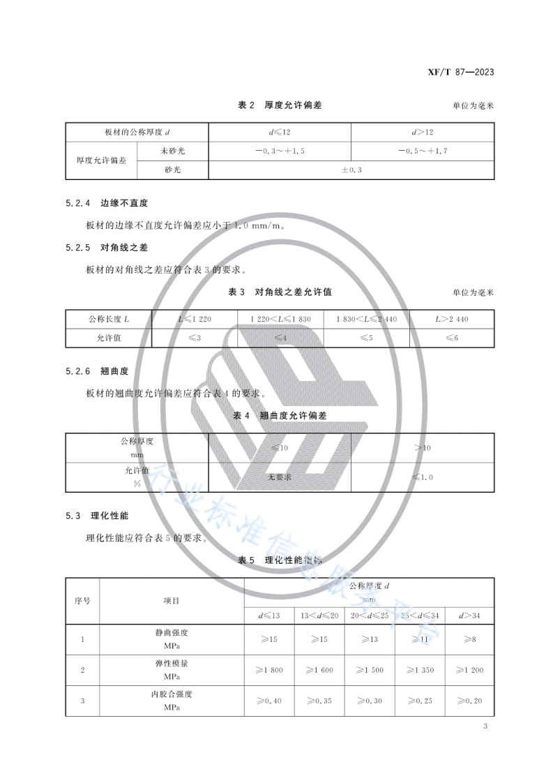 XF T87-2023防火刨花板.pdf 第6页