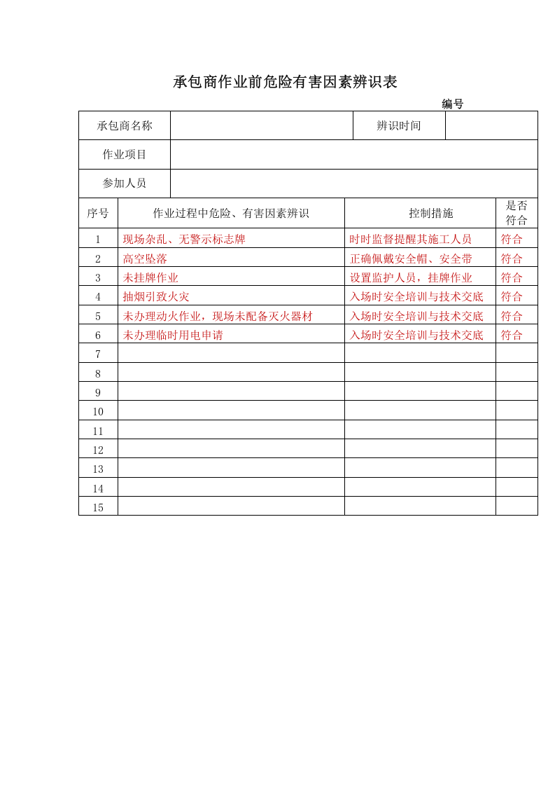 04承包商作业前危险有害因素辨识表.docx 第1页