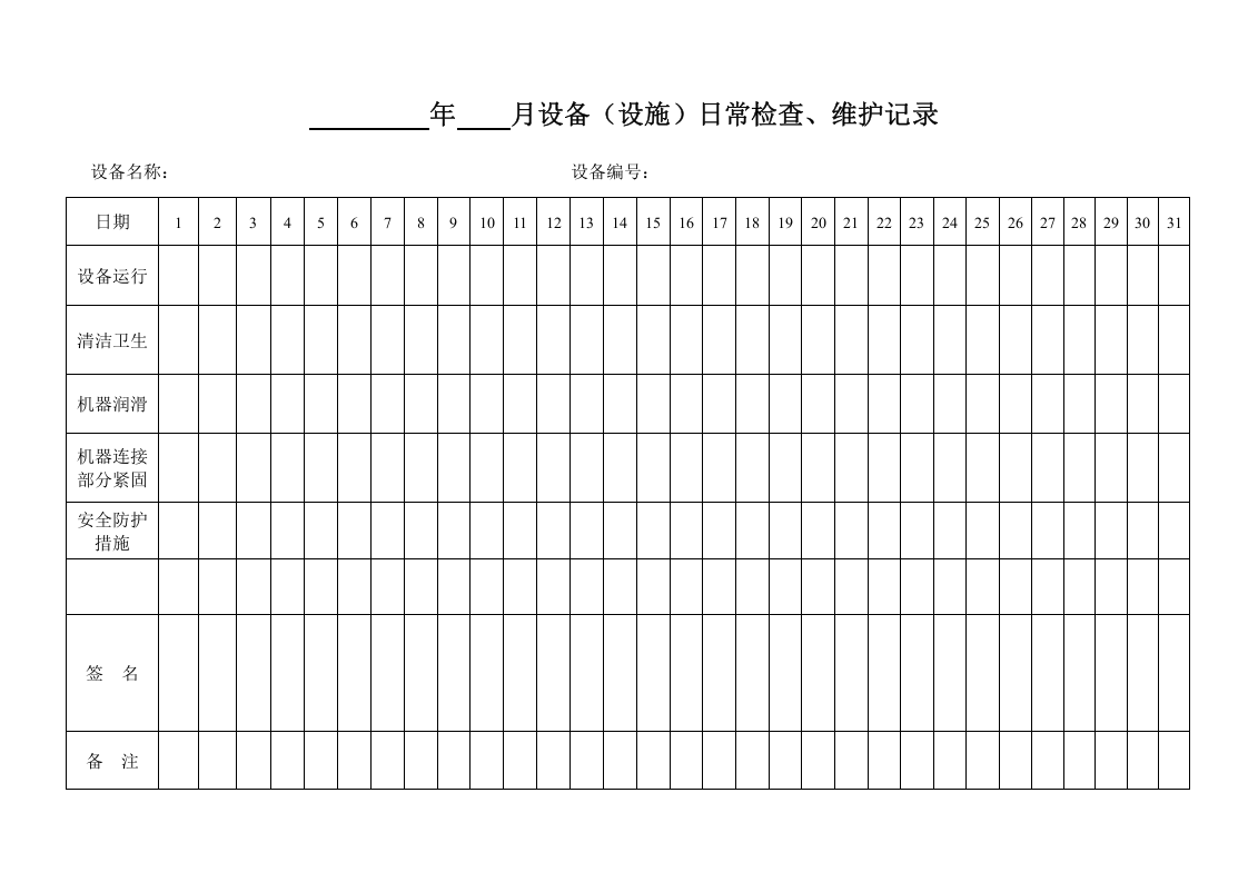 1.3.设备设施日常检查、维护记录.doc 第1页
