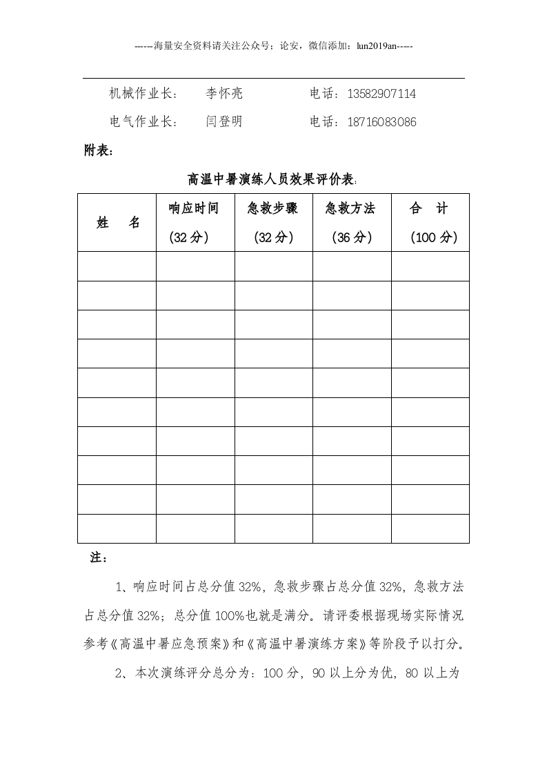 【方案】高温中暑应急演练方案.doc 第6页