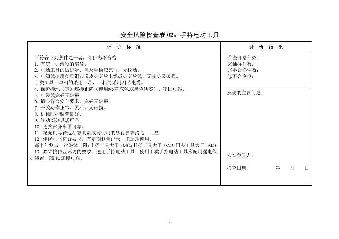 安全隐患排查表（专业性，每半年至少一次).docx 第2页