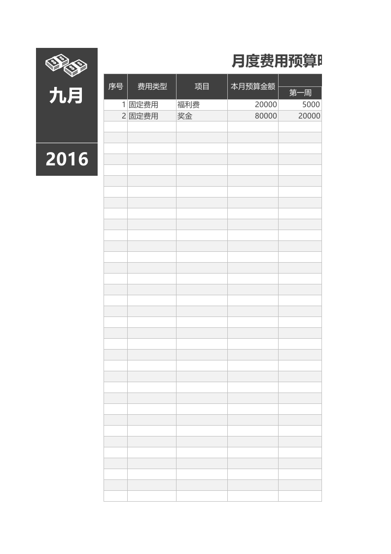 月度费用预算明细表_68.xls 第1页