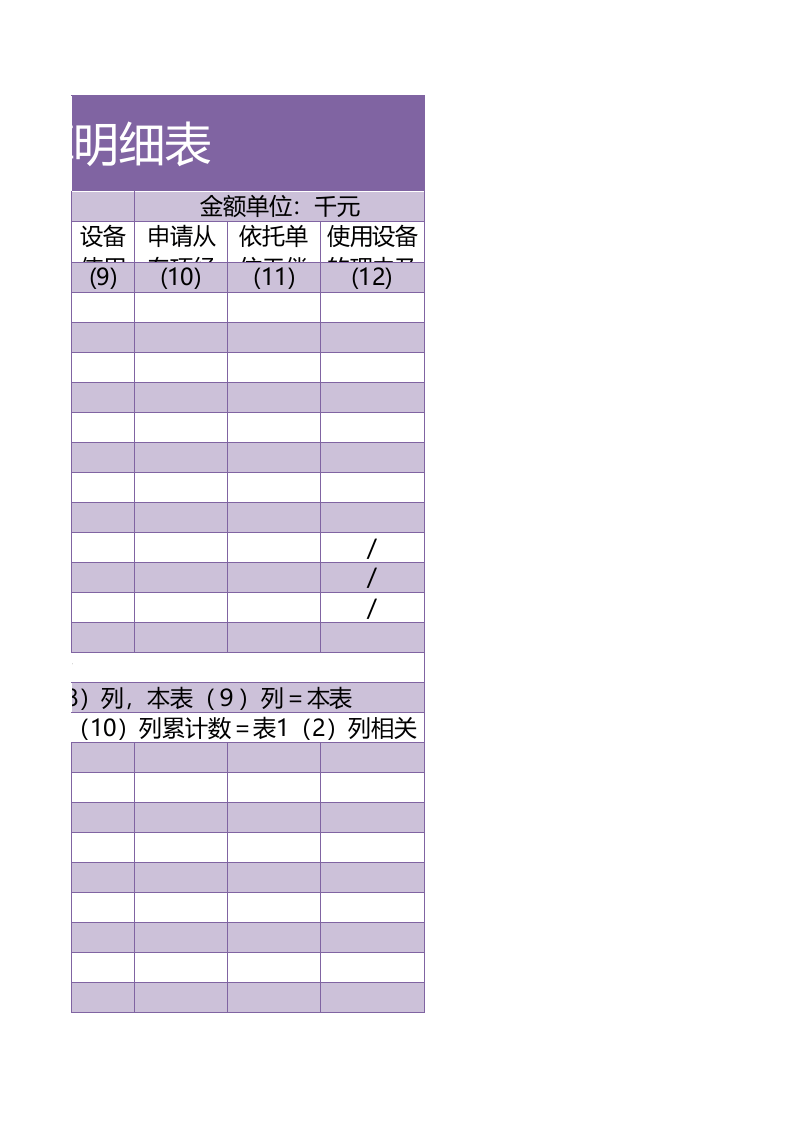 仪器设备使用费预算明细表_64.xls 第3页