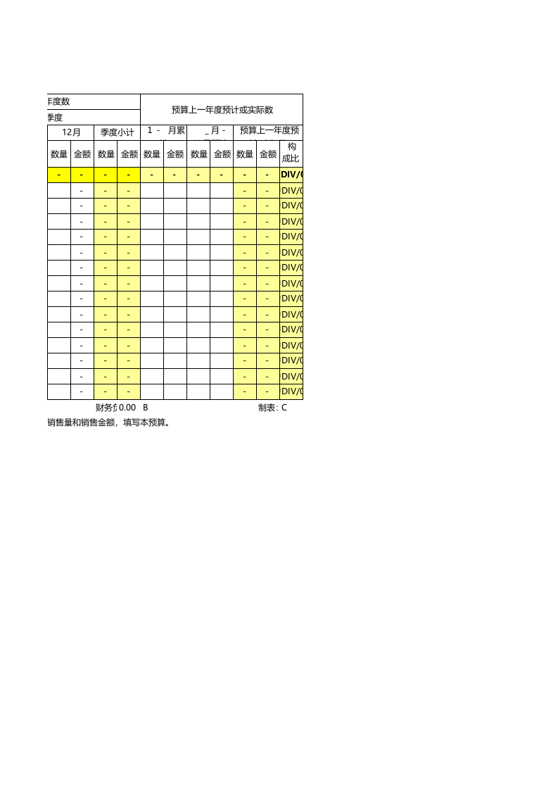 销量收入预算表样(带公式)_61.xls 第3页