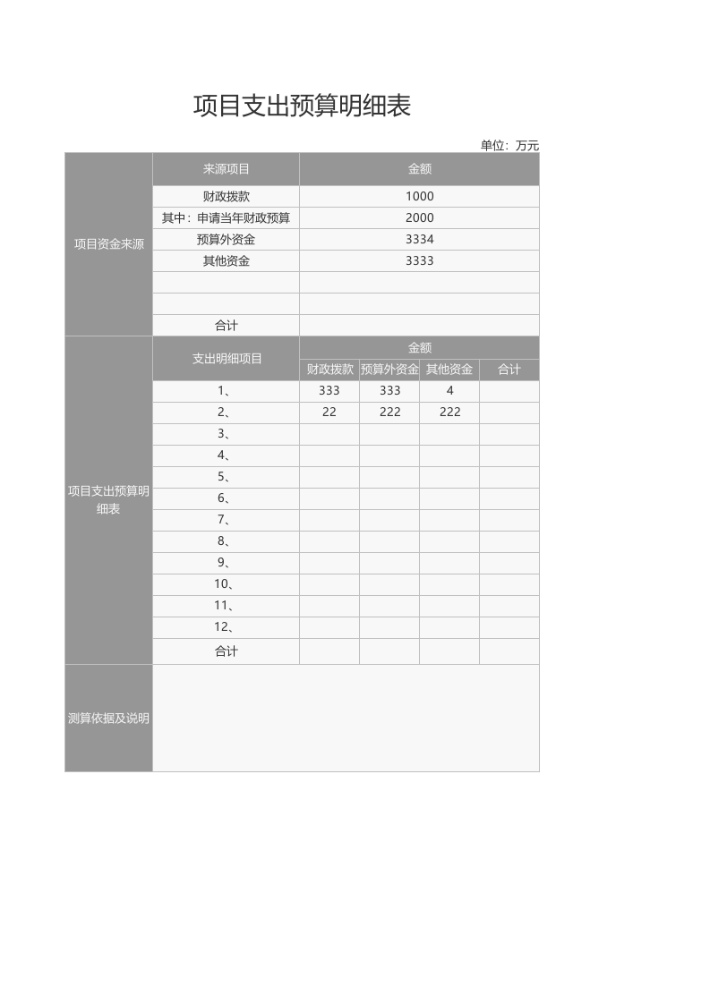项目支出预算明细表_59.xls 第1页