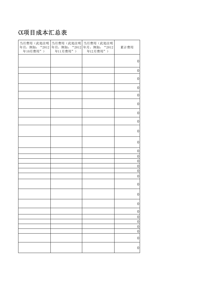 129 项目成本汇总表.xls 第3页