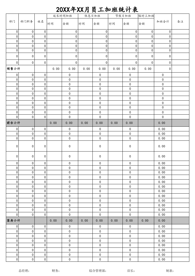【通用】最实用的含公式的工资表.xls 第1页
