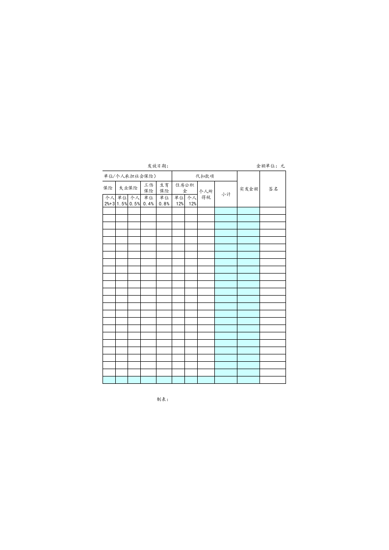 【通用】工资发放表.xls 第2页