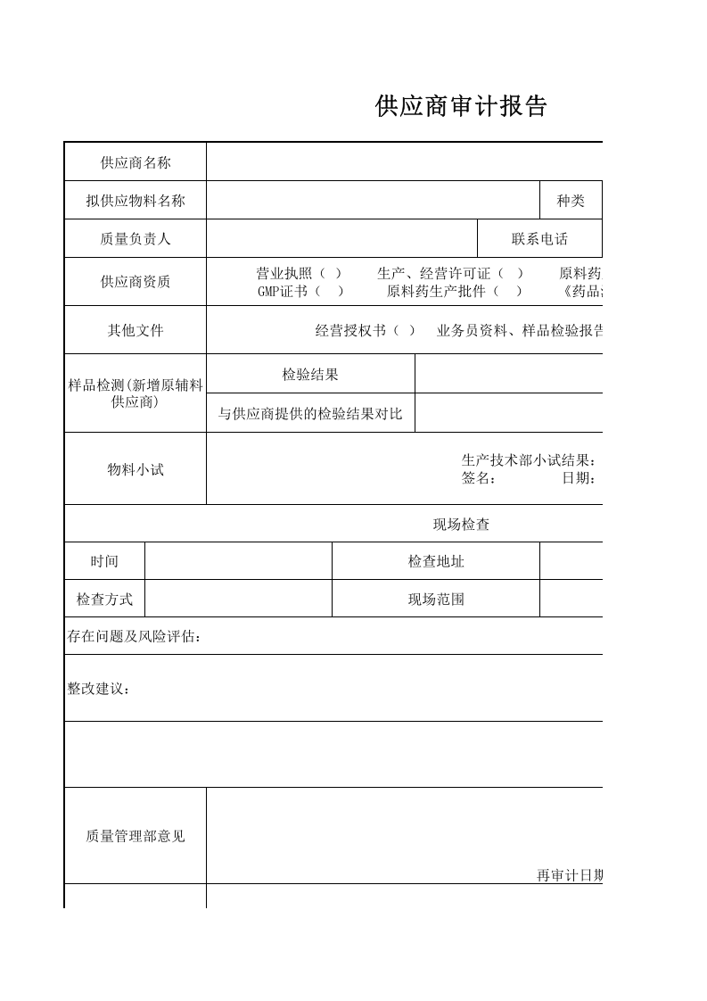 14-供应商审计报告.xlsx 第1页