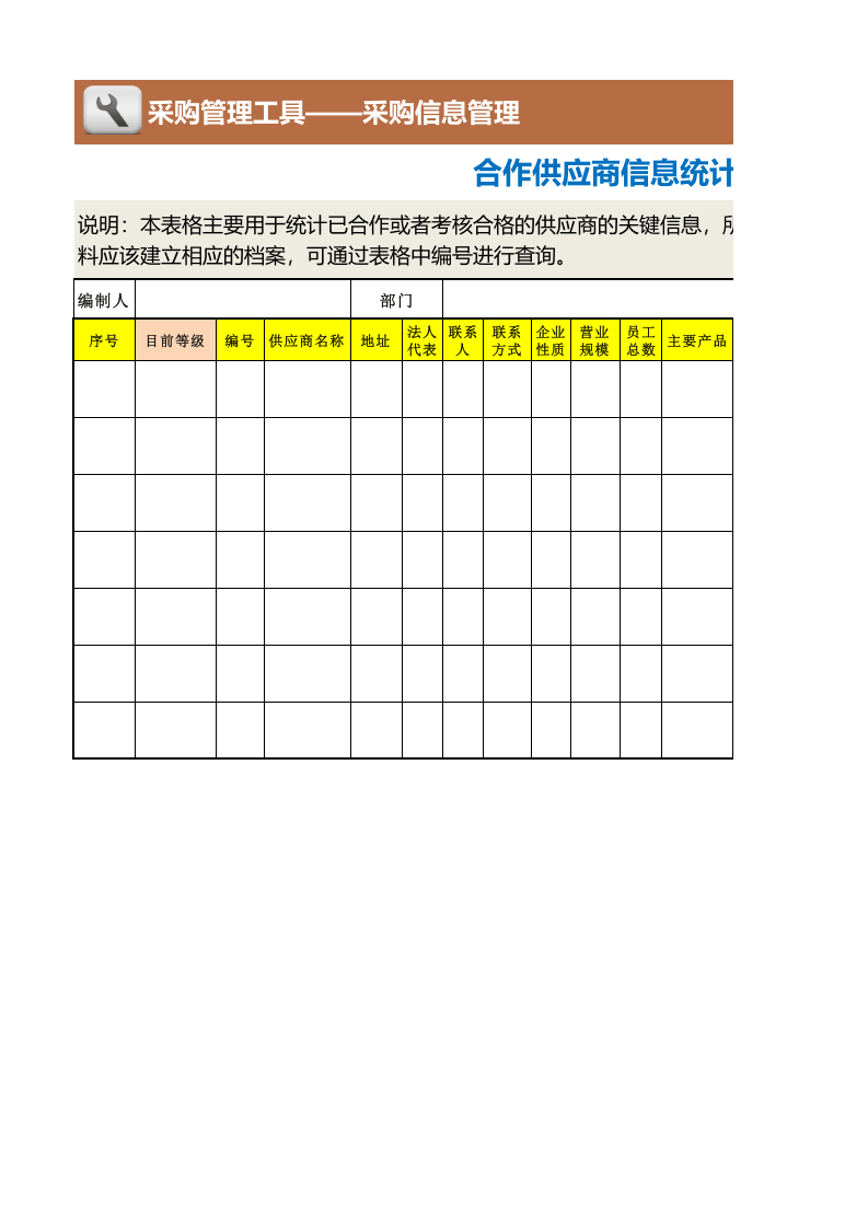 321 合作供应商信息统计表.xlsx 第1页