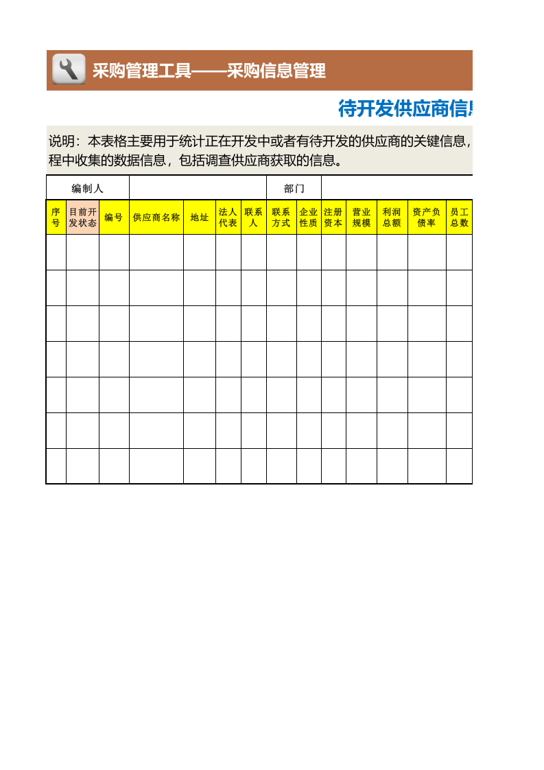 279 待开发供应商信息统计表.xlsx 第1页