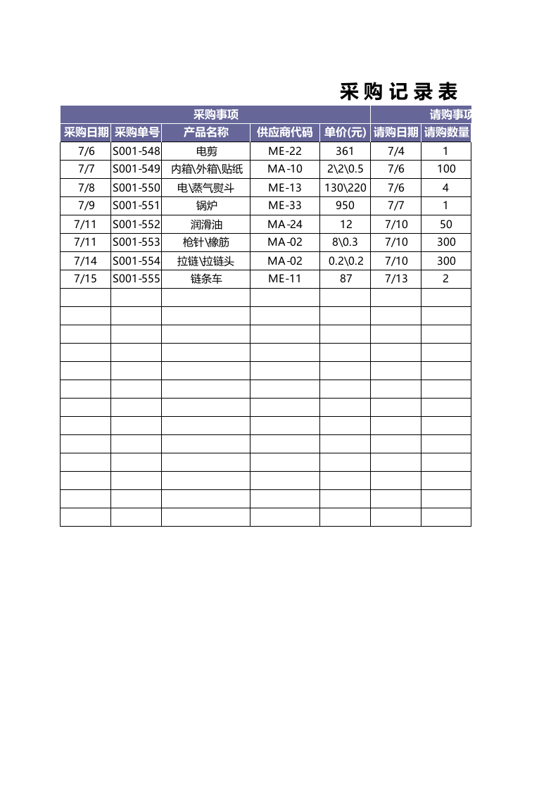 217 采购记录表 (2).xls 第1页