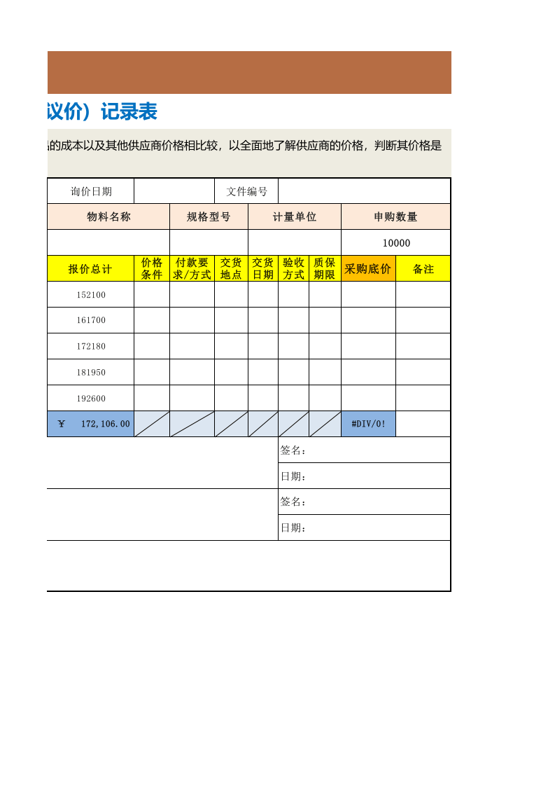 146 采购比价（议价）记录表.xlsx 第2页