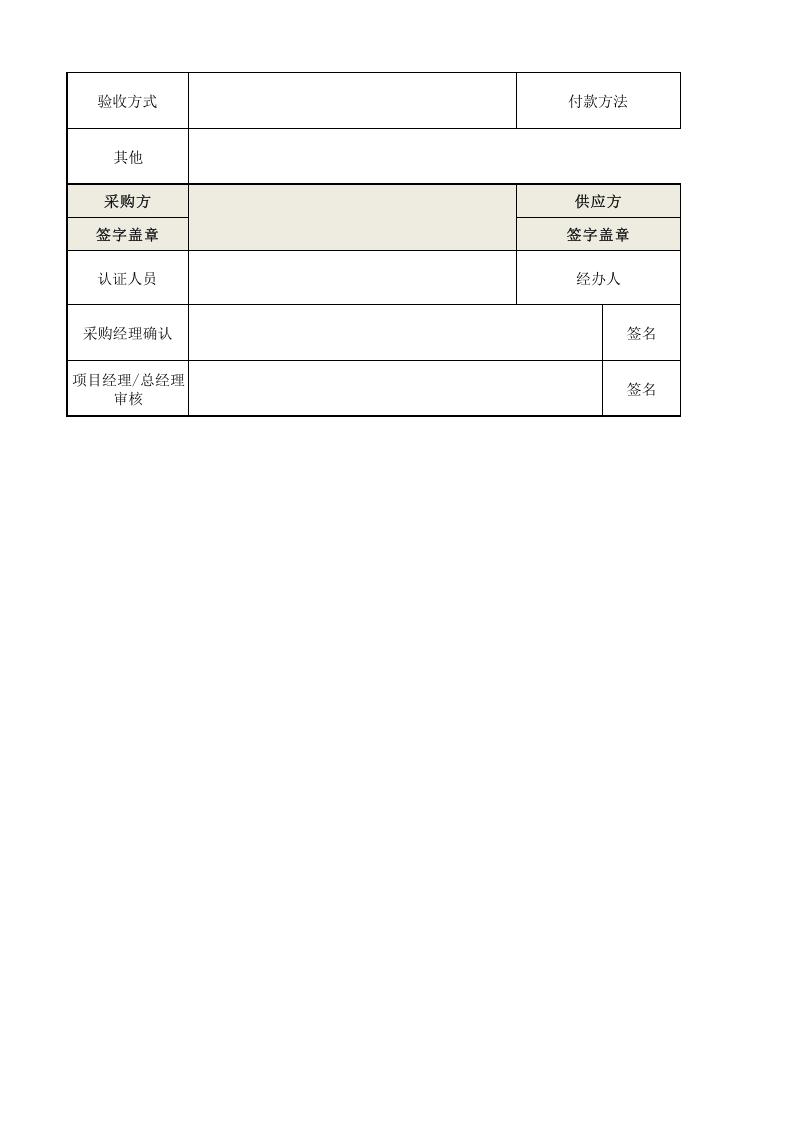 73 采购认证合同（模板，表格形式）.xlsx 第2页
